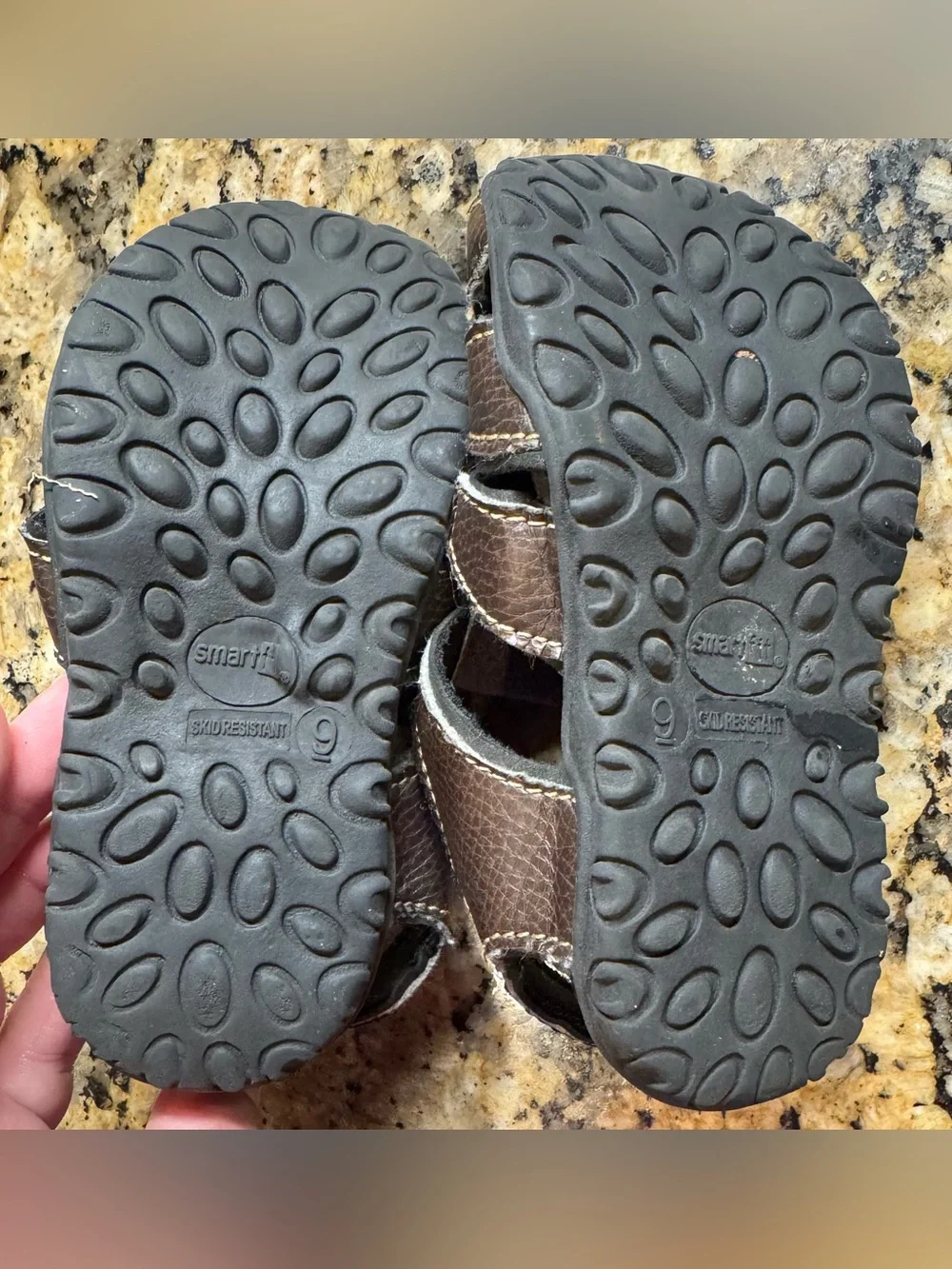 Smartfit Toddler Boys Brown Fisherman Sandals Size 9